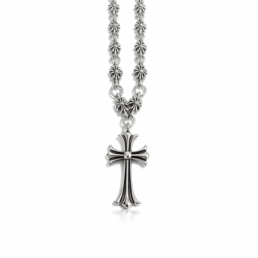 Chrome Hearts) Cross Chain Necklace (Code-ZX#859) – ZeonX