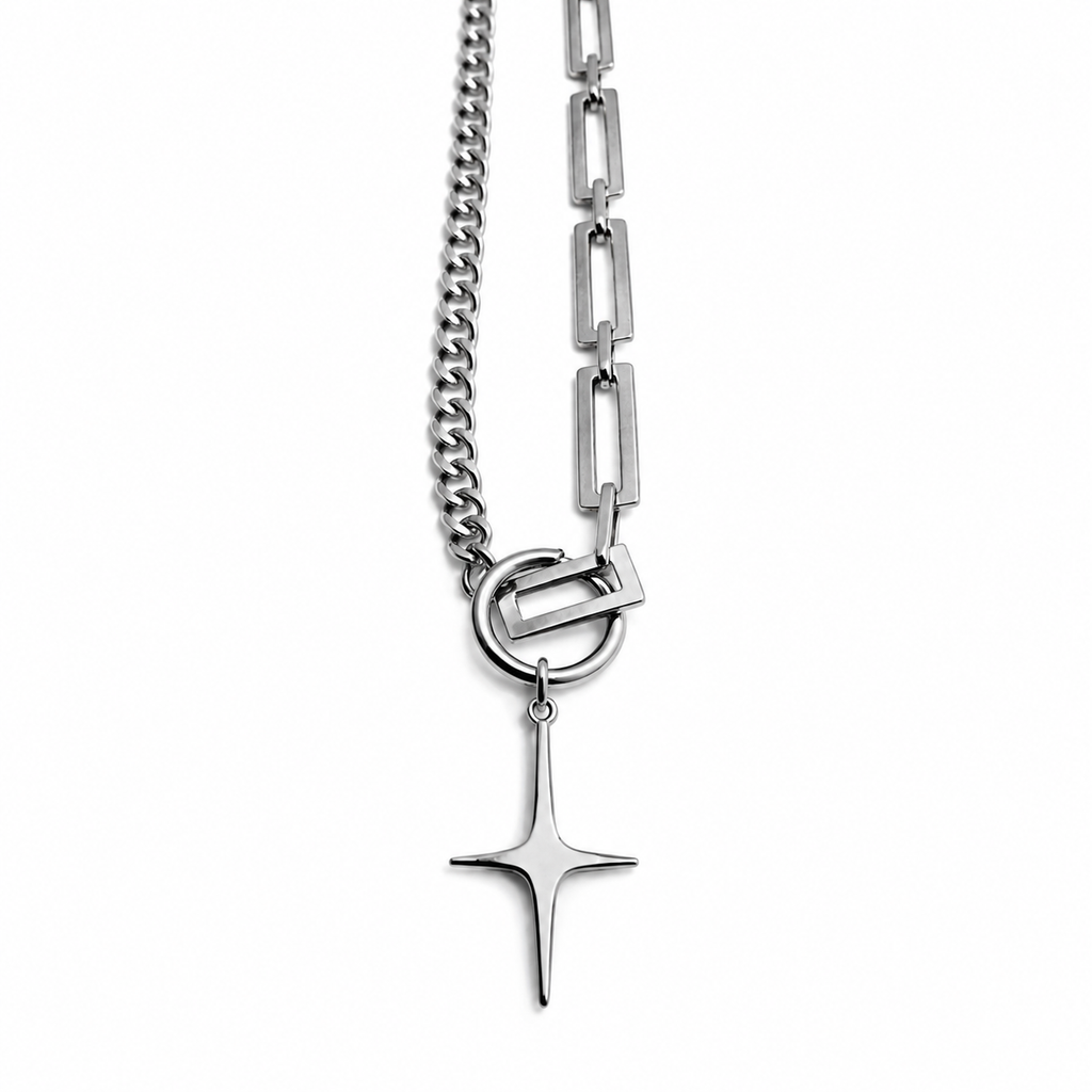 Dual Link Cross Chain & The Pendent Can Be Earring