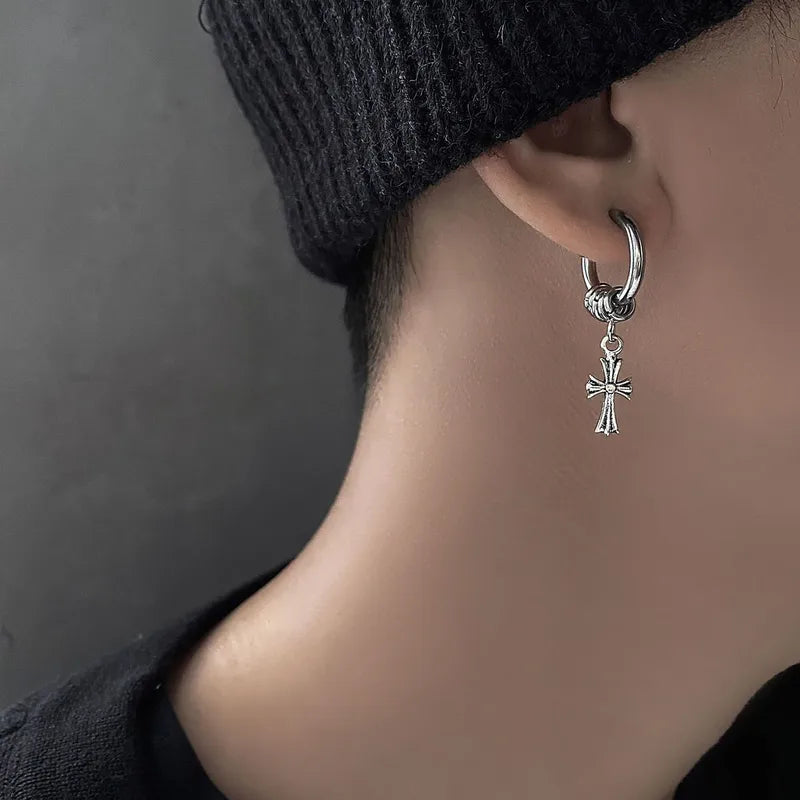 Chrome Hearts - Cross Earring 1 Piece - (ZX-852)