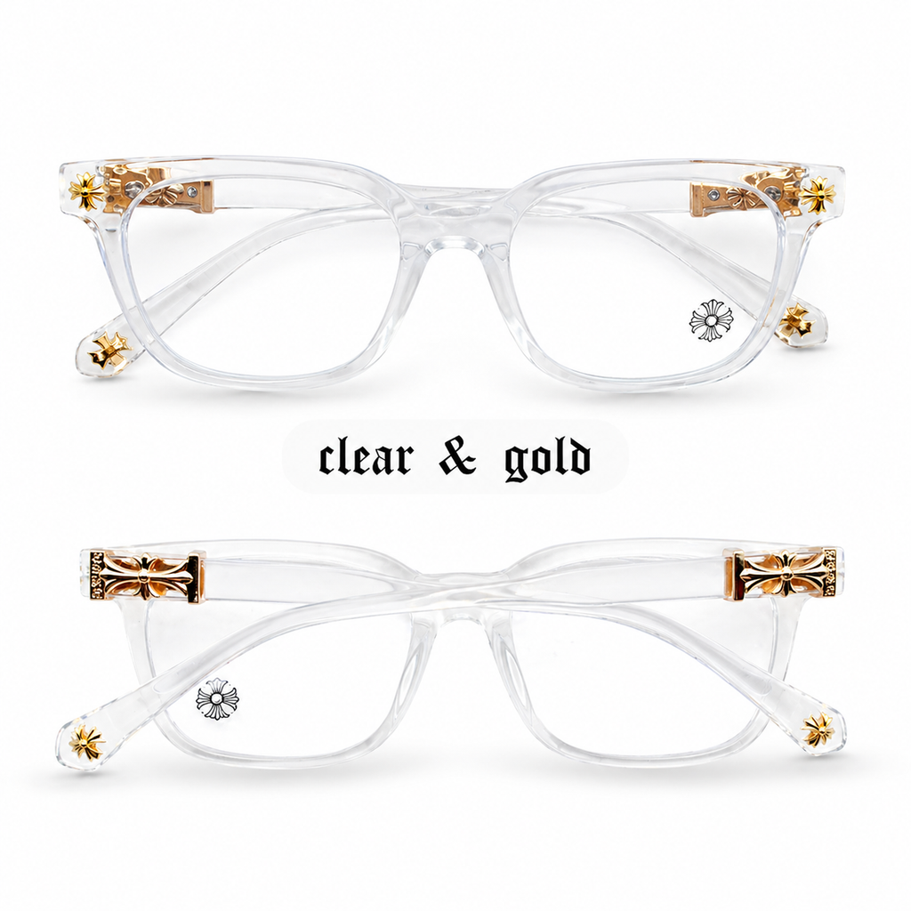 Chrome Heart  - Transparent/Gold- Premium Glasses