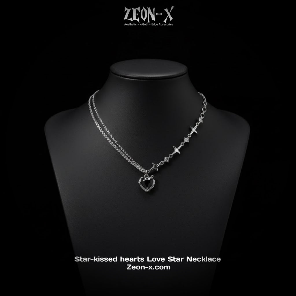 Star-kissed hearts Love Star Necklace (Code-ZX#09)