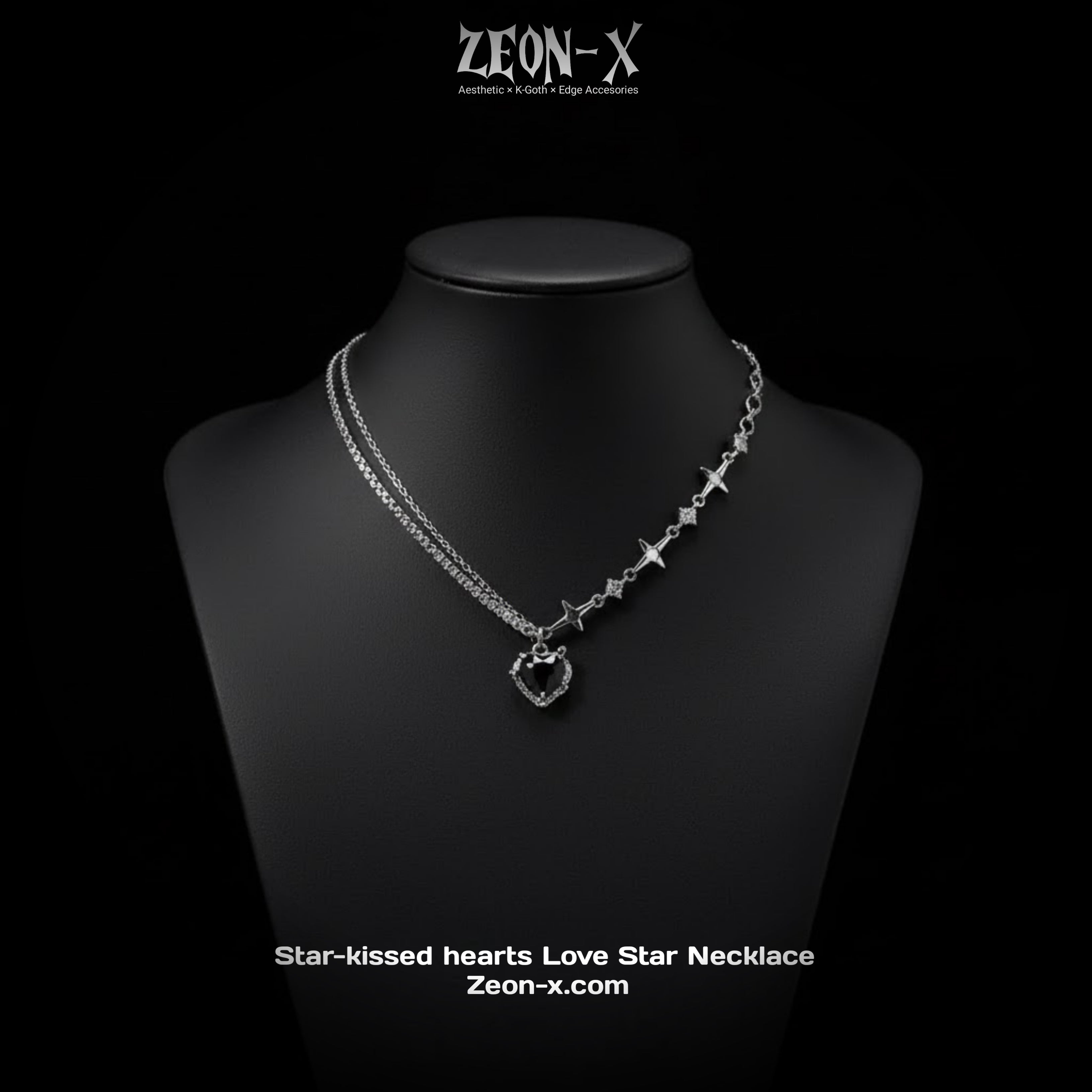 Star-kissed hearts Love Star Necklace (Code-ZX#09)