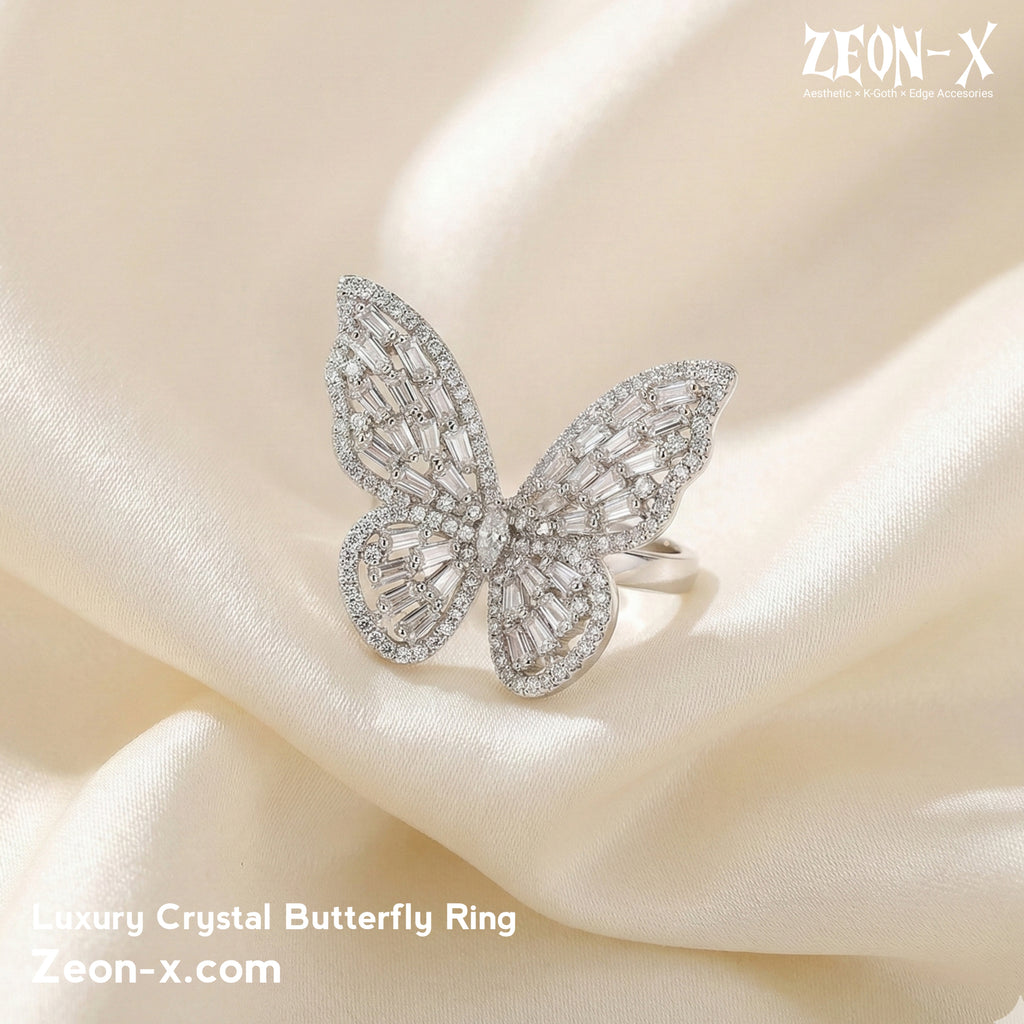 Luxury Crystal Butterfly Ring (Code: ZX#123)