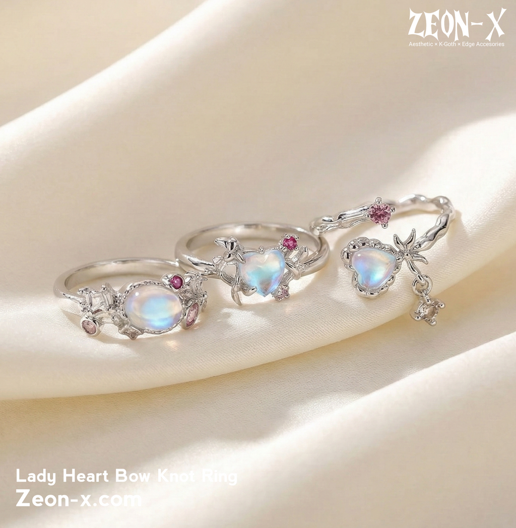 Lady Heart Bow Knot Ring –(Code: ZX#111)