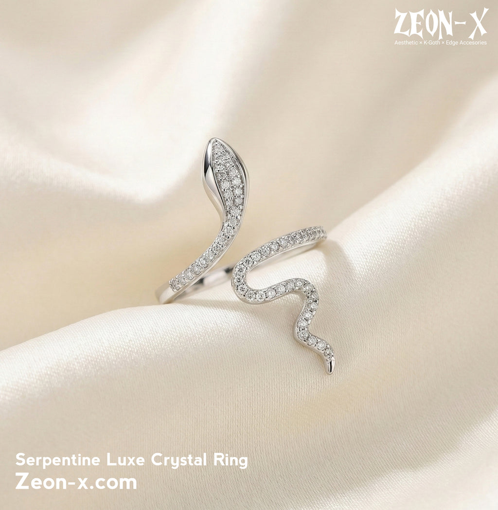 Serpentine Luxe Crystal Ring (Code-ZX#773)