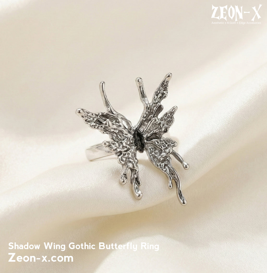 Shadow Wing Gothic Butterfly Ring (Code-ZX#774)