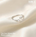 Twin Pearl Whisper Ring (Code-ZX#776)