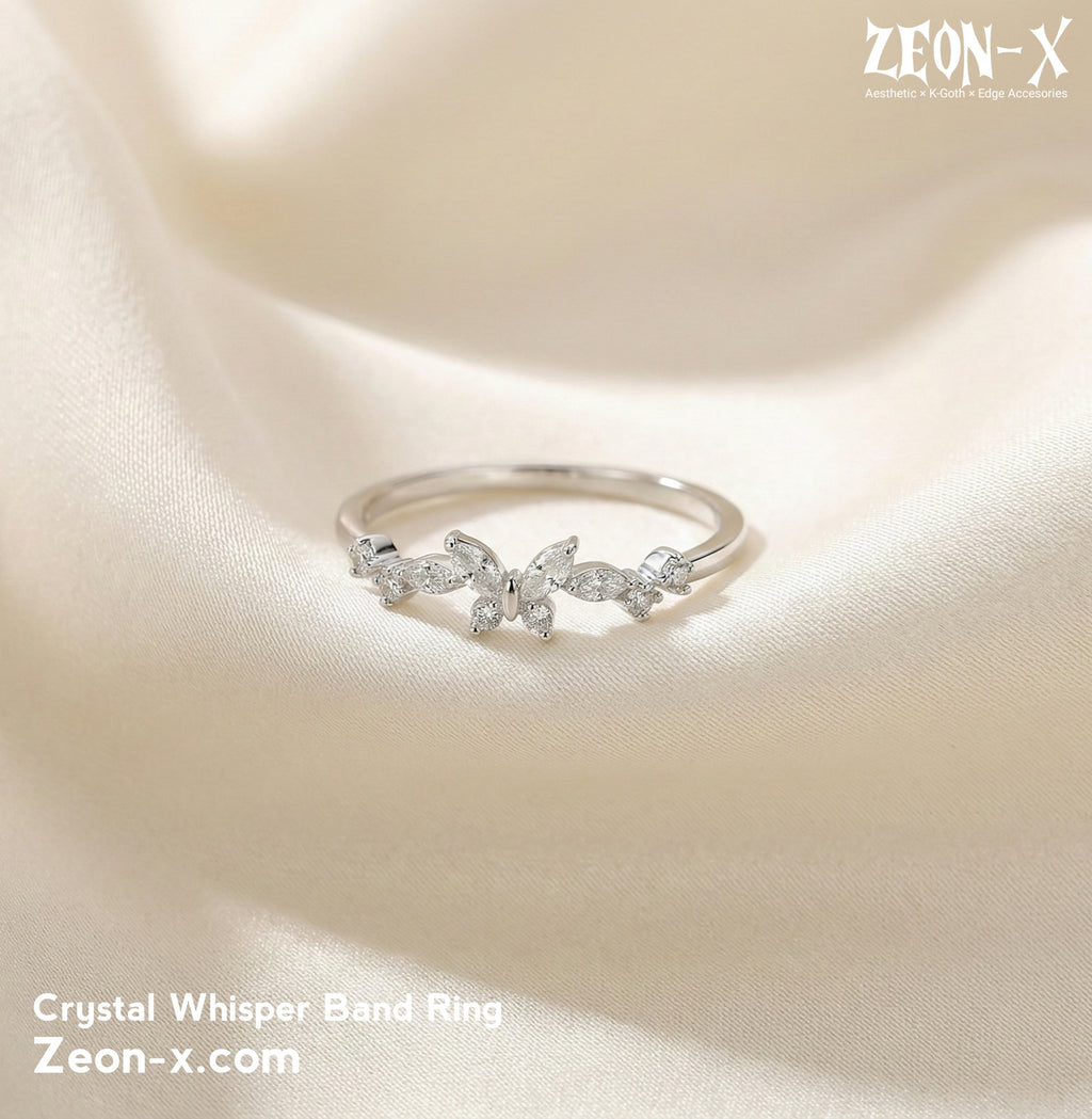Crystal Whisper Band Ring (Code-ZX#803)