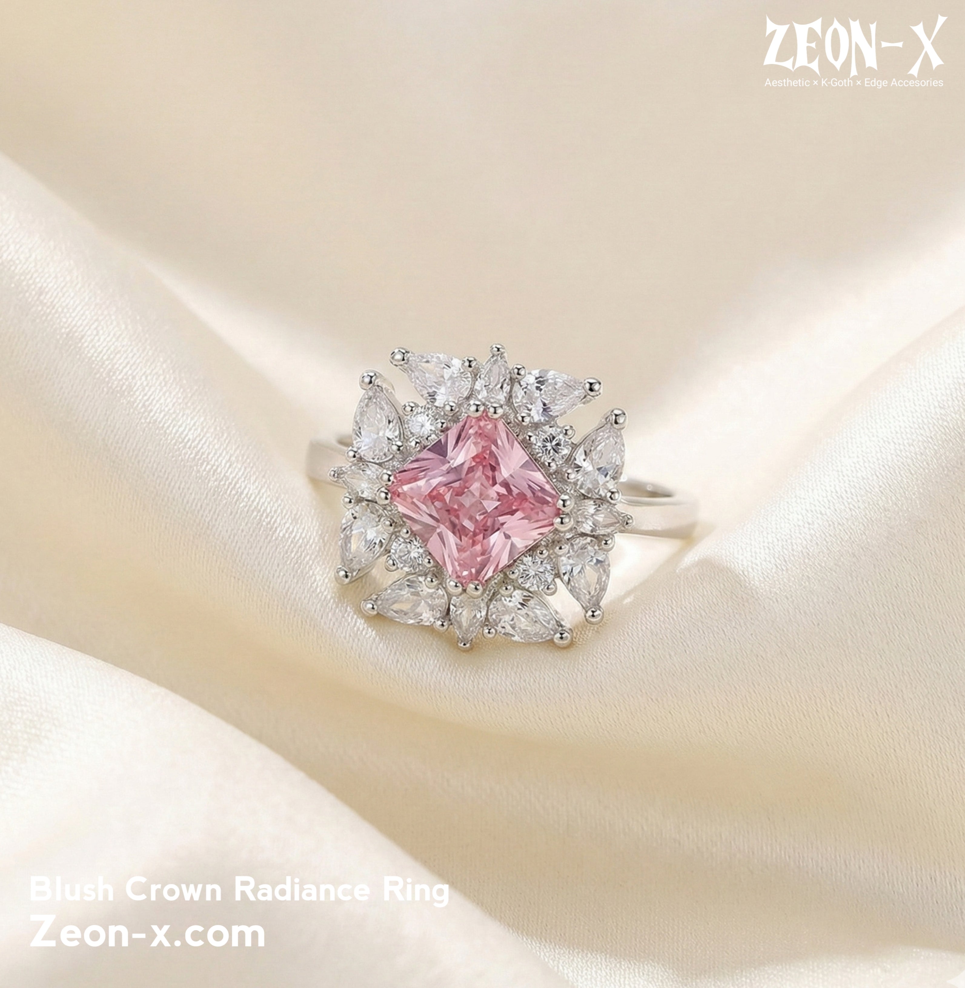 Blush Crown Radiance Ring (Code-ZX#822) – ZeonX