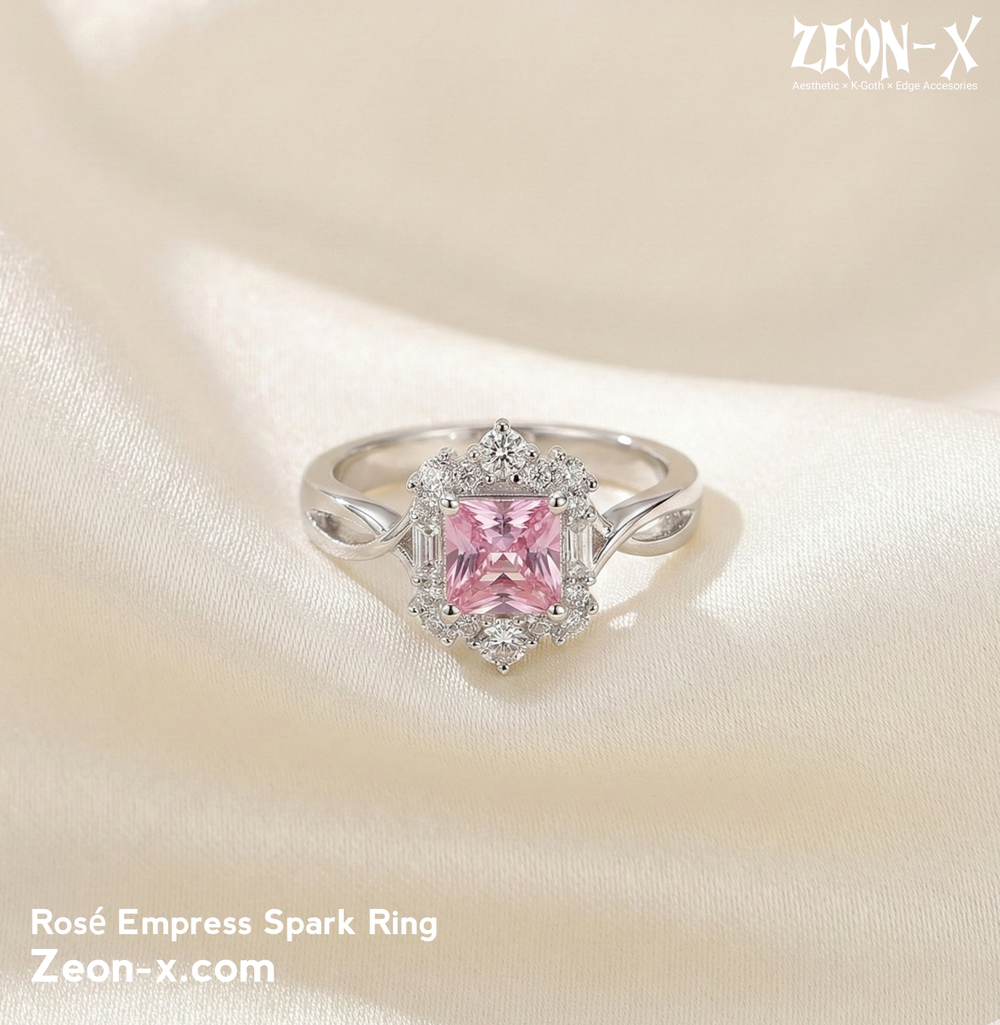 Rosé Empress Spark Ring (Code-ZX#823)