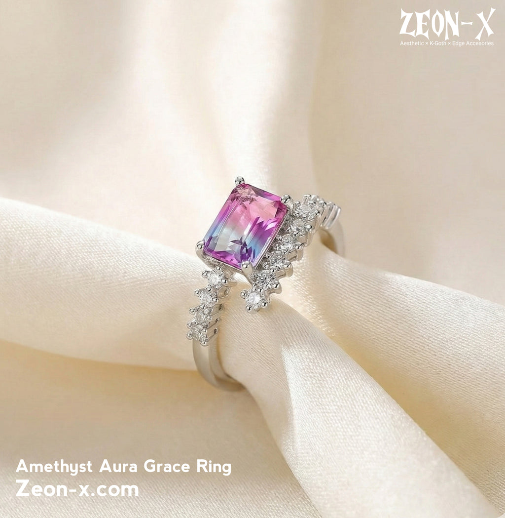 Amethyst Aura Grace Ring (Code-ZX#824)