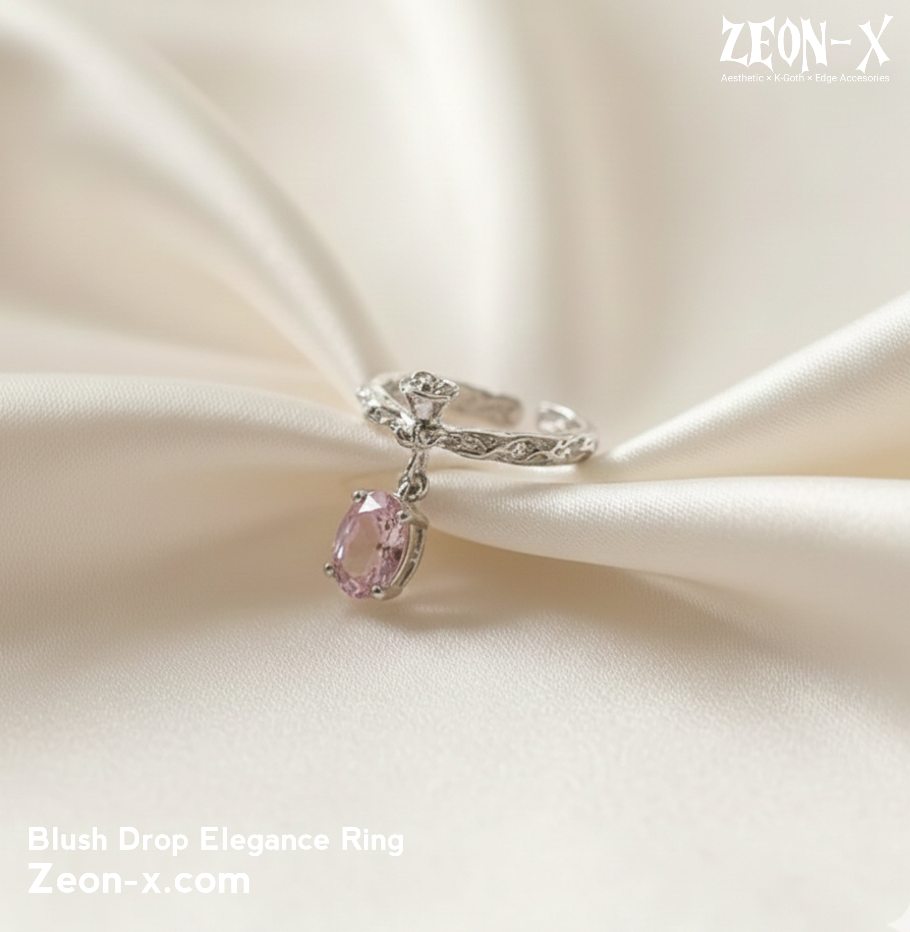 Blush Drop Elegance Ring (Code-ZX#826)