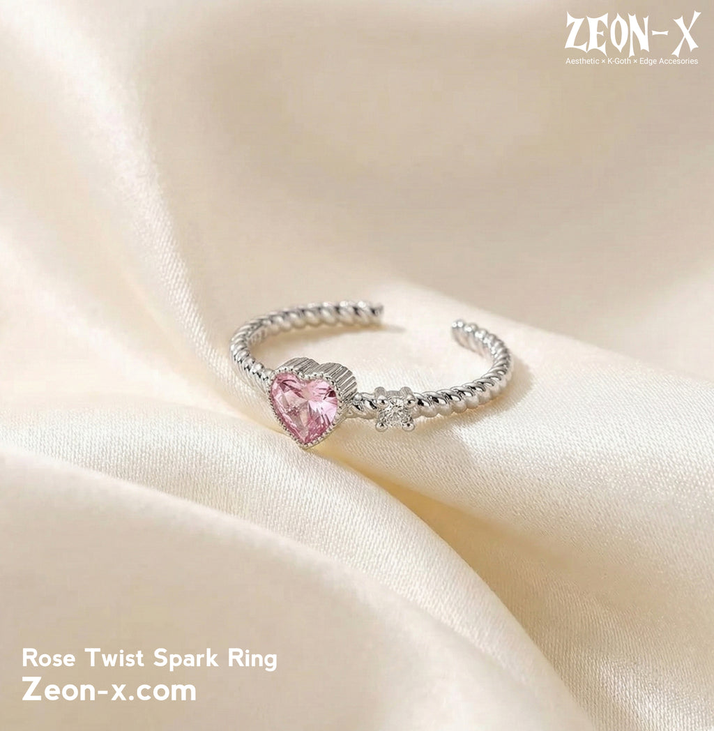 Rose Heart Spark Ring (Code-ZX#827)