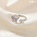 Crystal Butterfly Bloom Ring (Code-ZX#831)