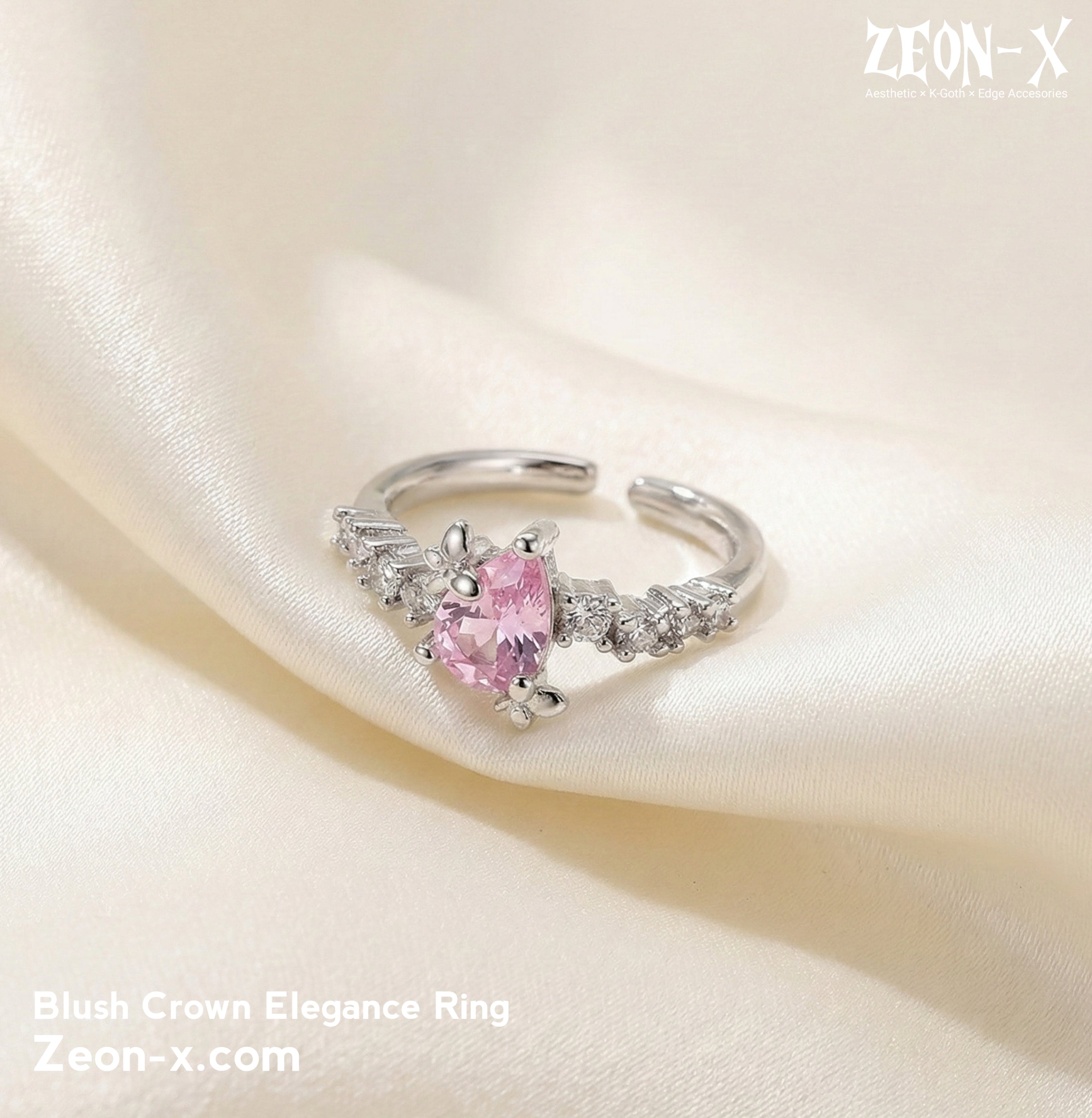 Blush Crown Elegance Ring (Code-ZX#830)