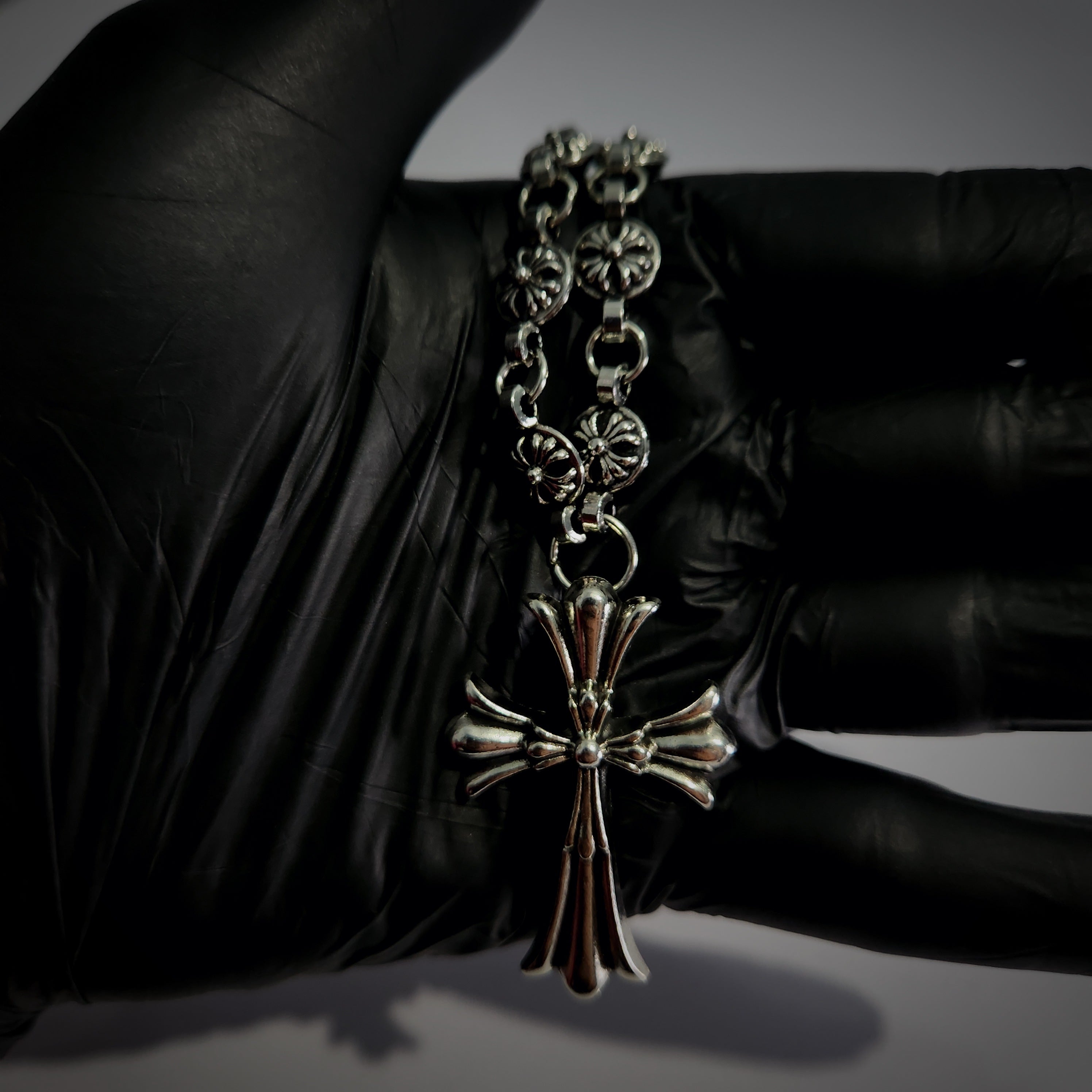 クロムハーツ CHROME HEARTS (クロムハーツ) トリプルクロス刺繍ハーフジップ