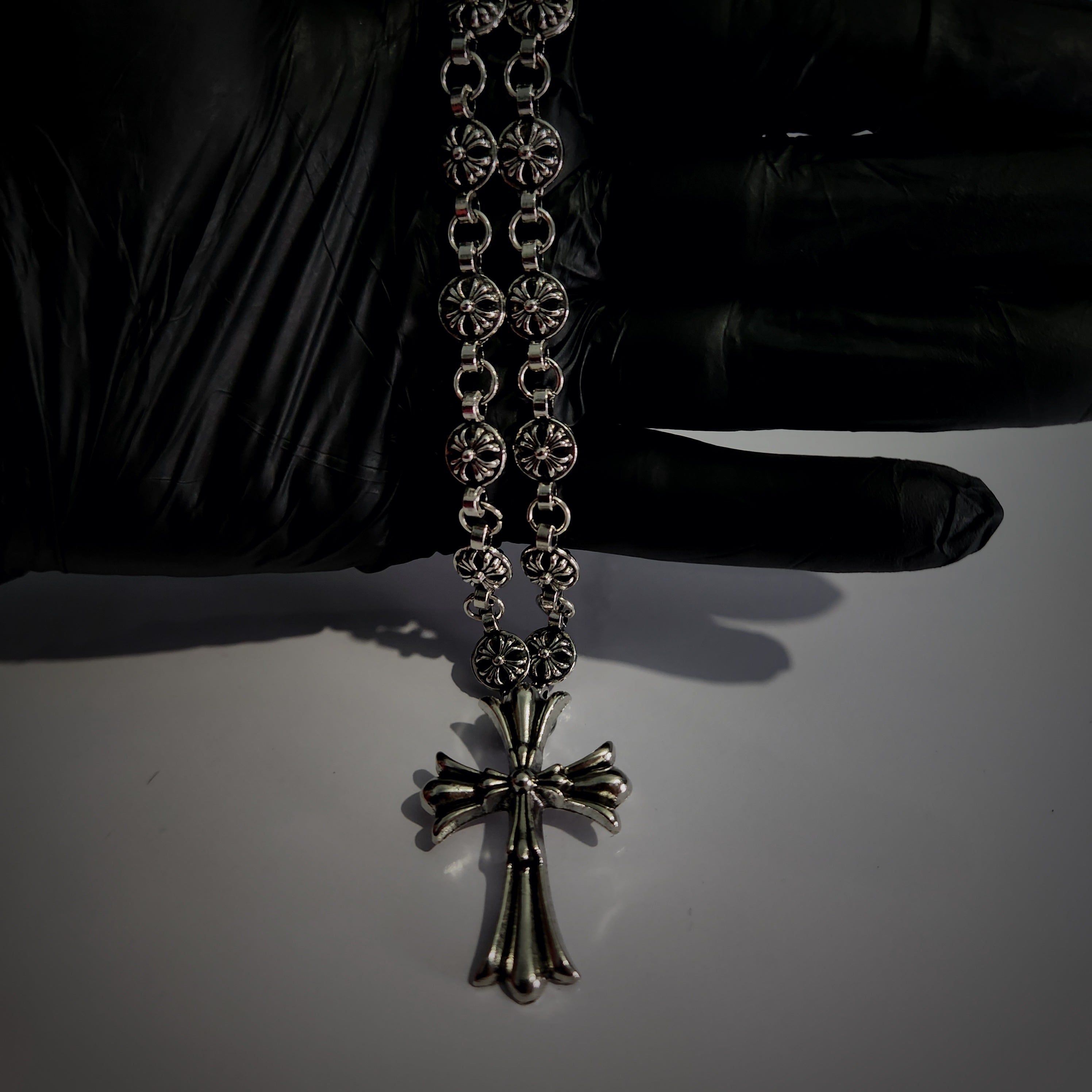 クロムハーツ CHROME HEARTS (クロムハーツ) トリプルクロス刺繍ハーフジップ