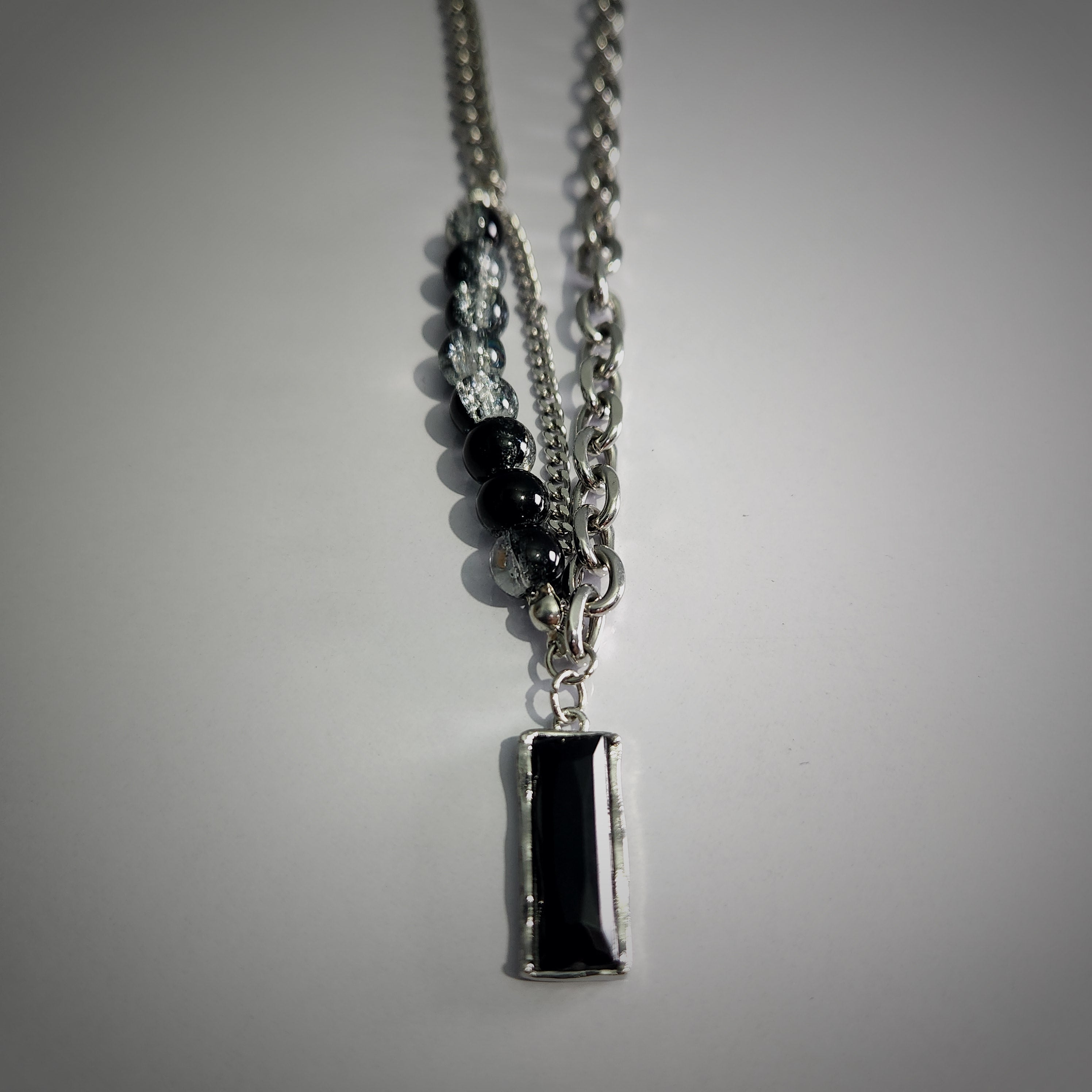 Noir Dual-Chain Necklace (Code-ZX#765)