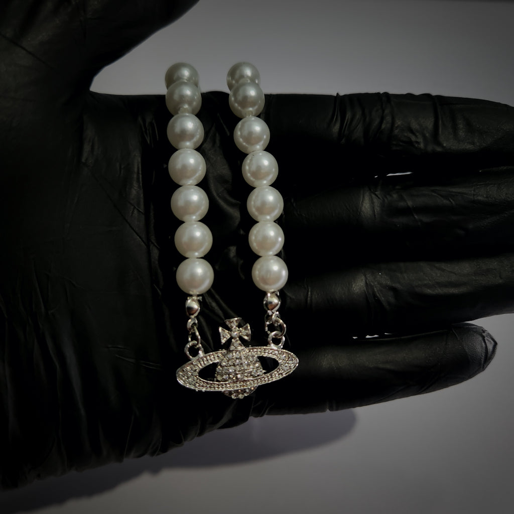 Luna Pearl Charm Necklace & Bracelet Set (ZX-924)