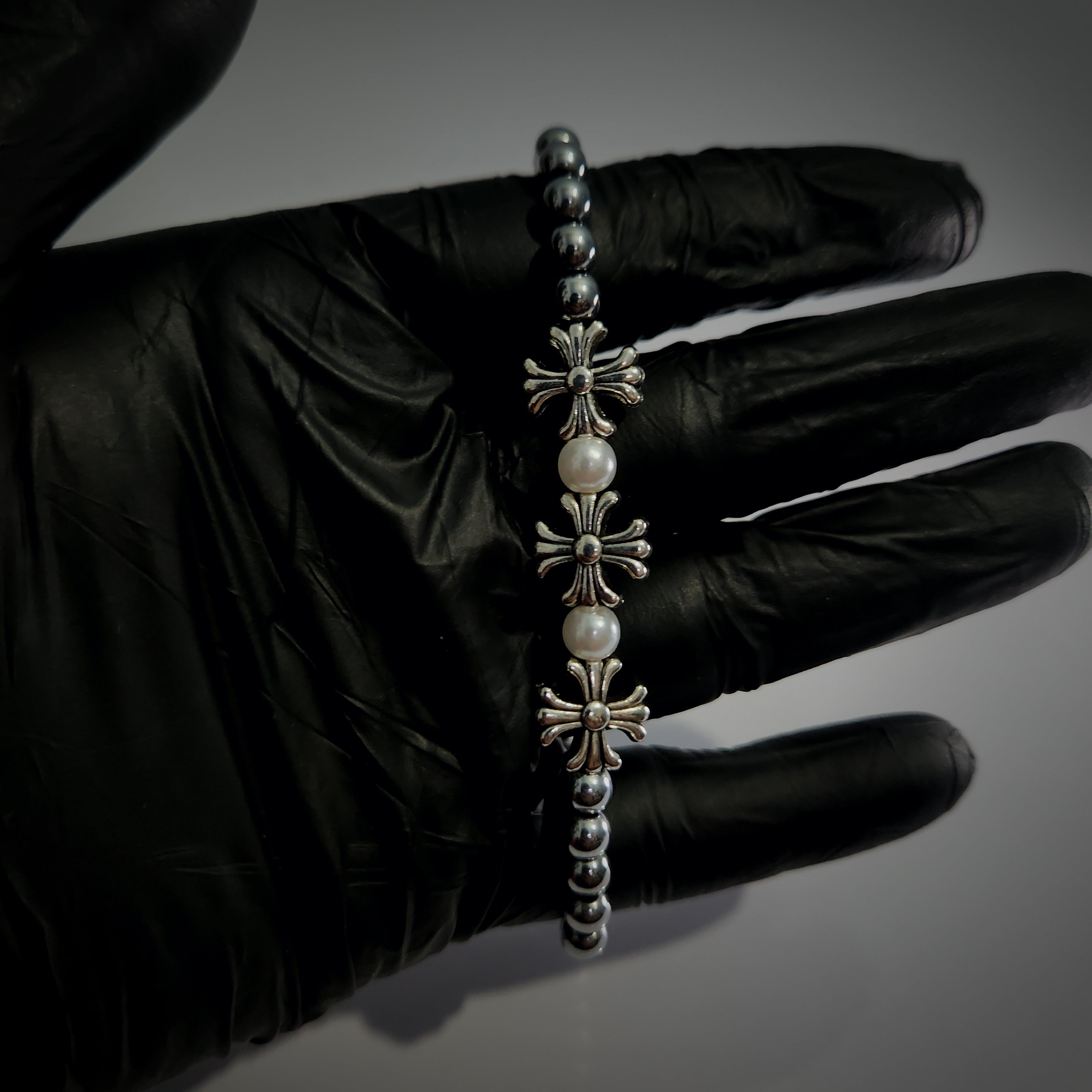 Chrome Hearts  Midnight Pearl bracelet (Code-ZX#748)