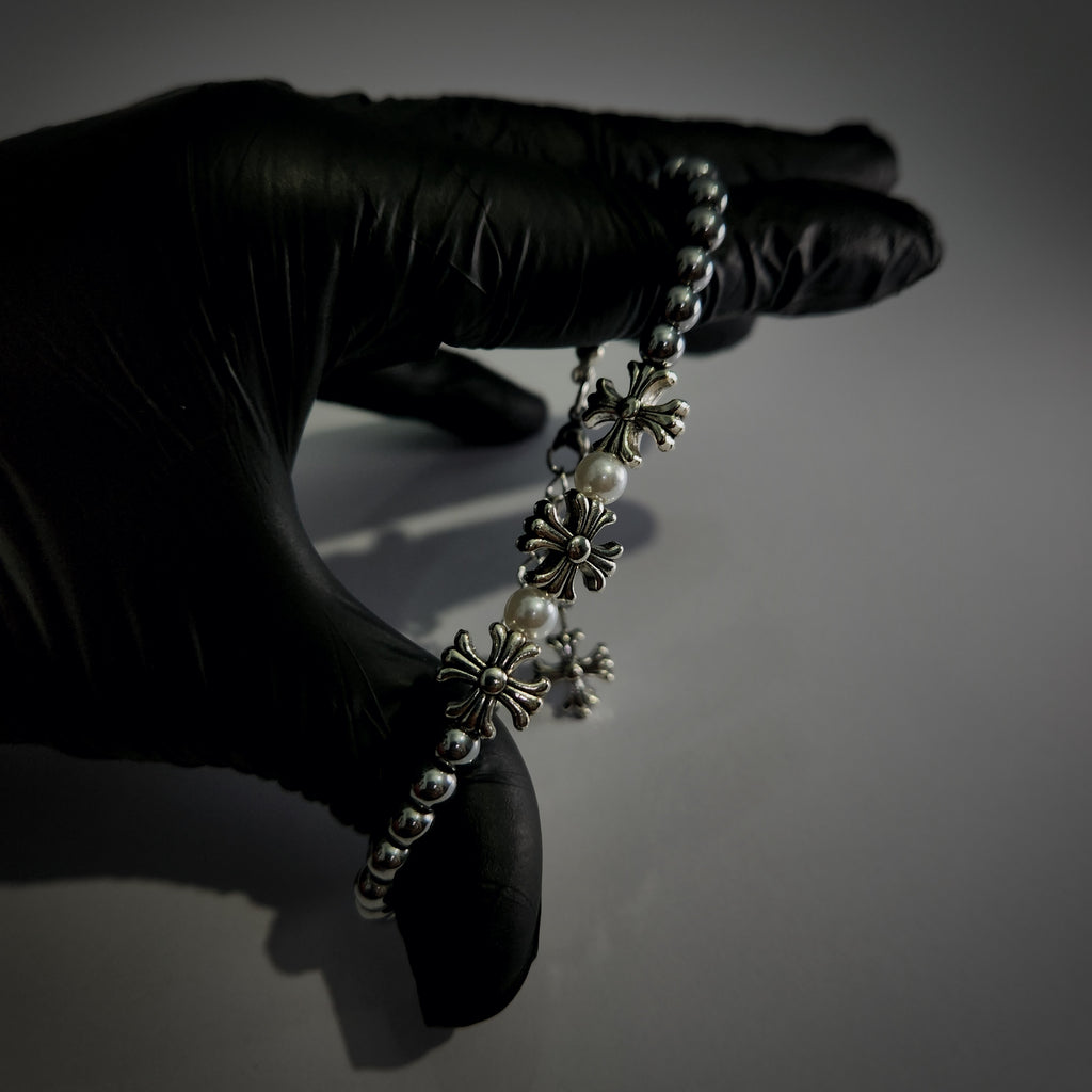 Chrome Hearts  Midnight Pearl bracelet (Code-ZX#748)