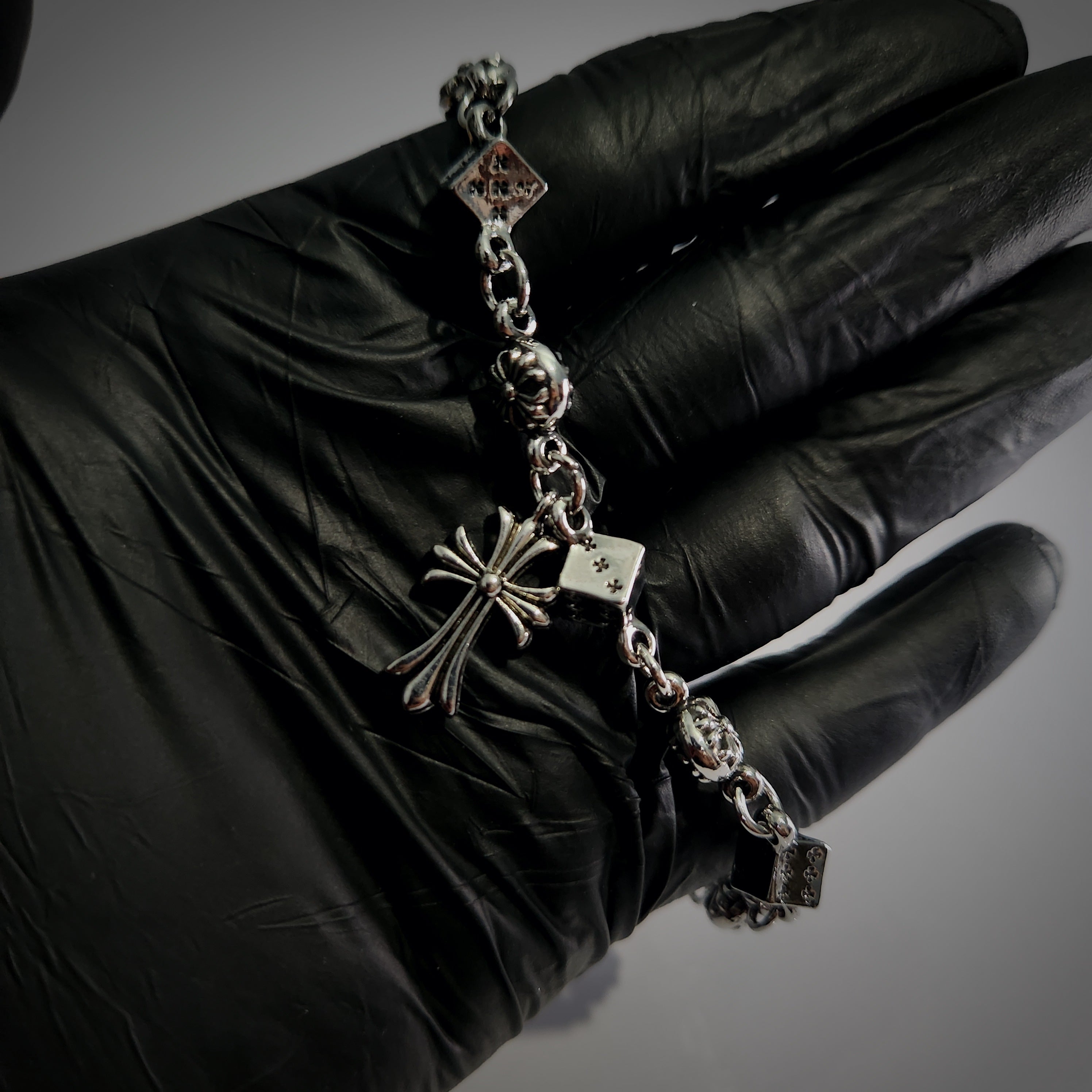 (Chrome Hearts) Crossball Charm Bracelet (ZX-840)