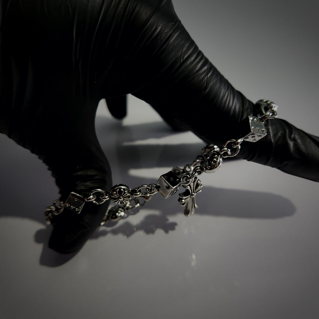 (Chrome Hearts) Crossball Charm Bracelet (ZX-840)