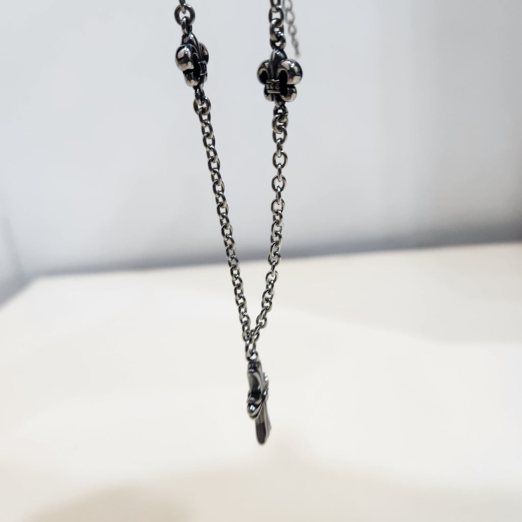 Chrome Heart Divine Sterling Cross Chain- (CH-45)