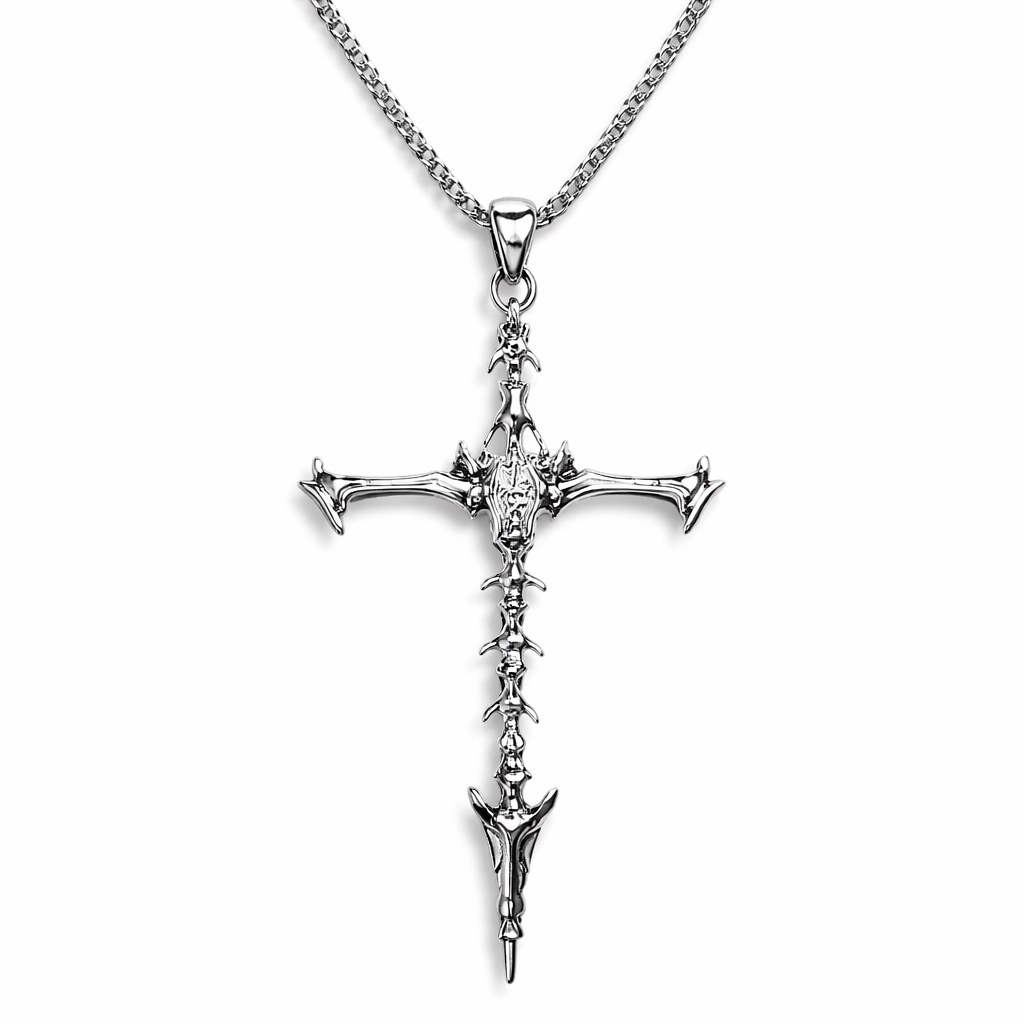 Demon Spine Cross Pendant (Code: ZX#186)