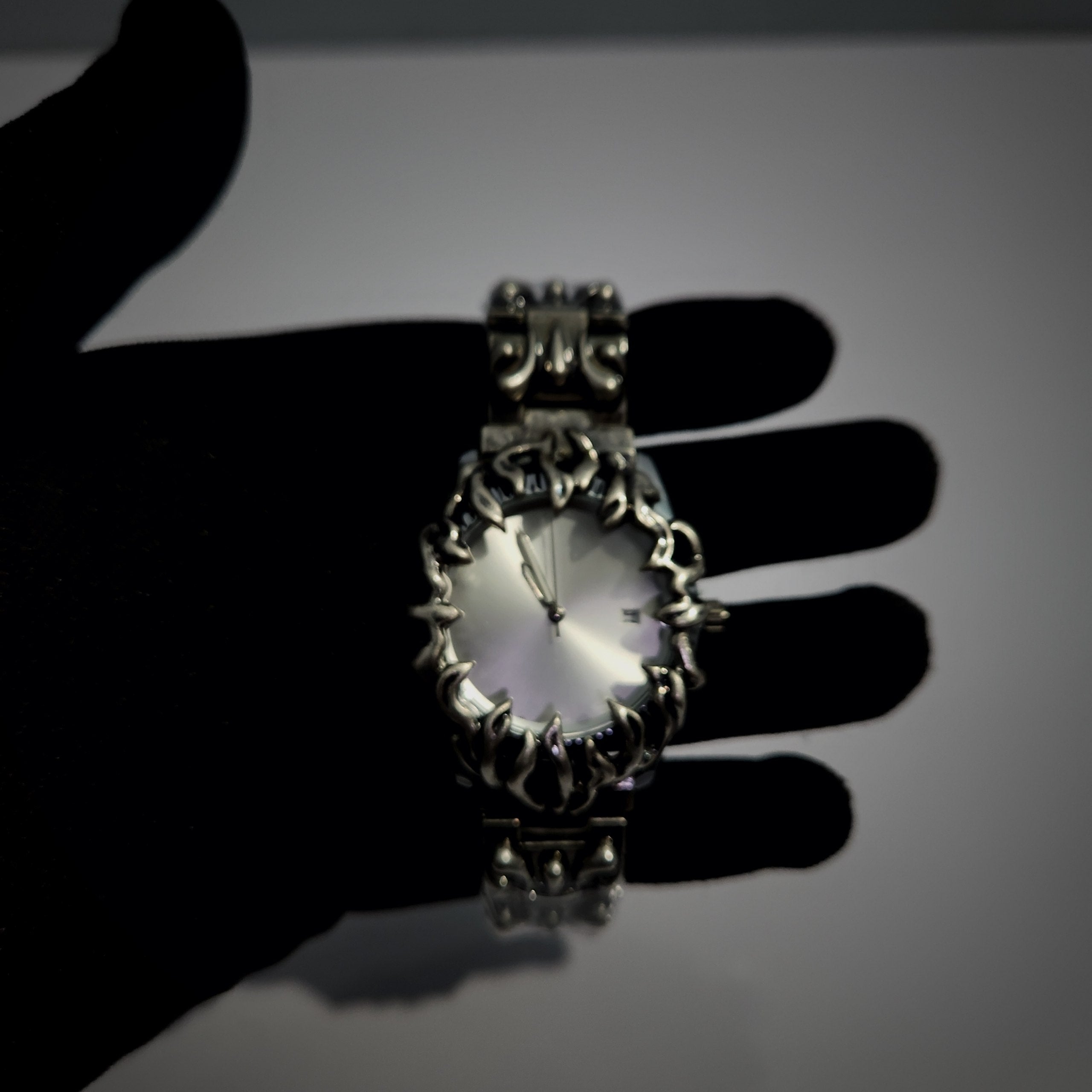 Inferno Gothic Flame Watch  – Silver Edition