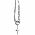 Dual Link Cross Chain & The Pendent Can Be Earring (ZX-875)