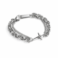 Layered Chain Cross Bracelet (Code-ZX#846)