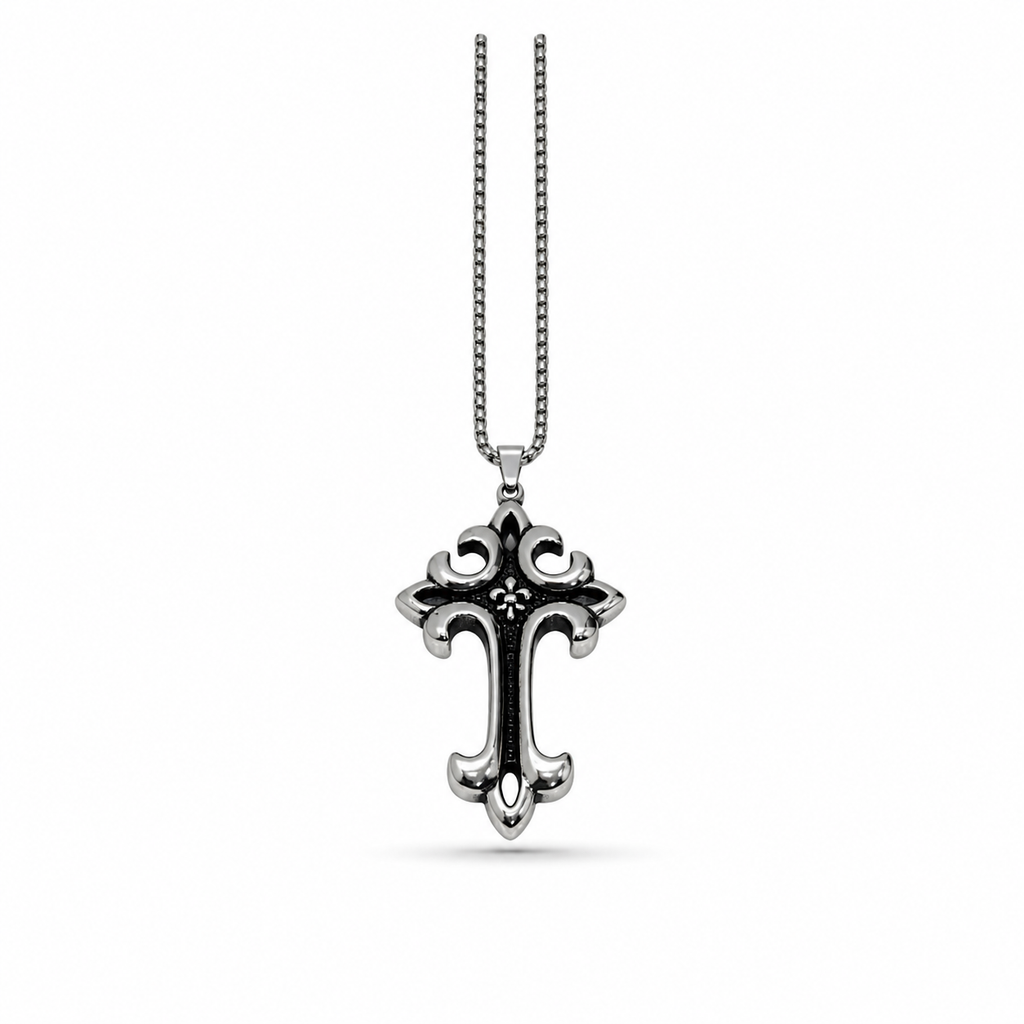 Chrome Heart Noctis Crown Cross Pendant- (CH-44)
