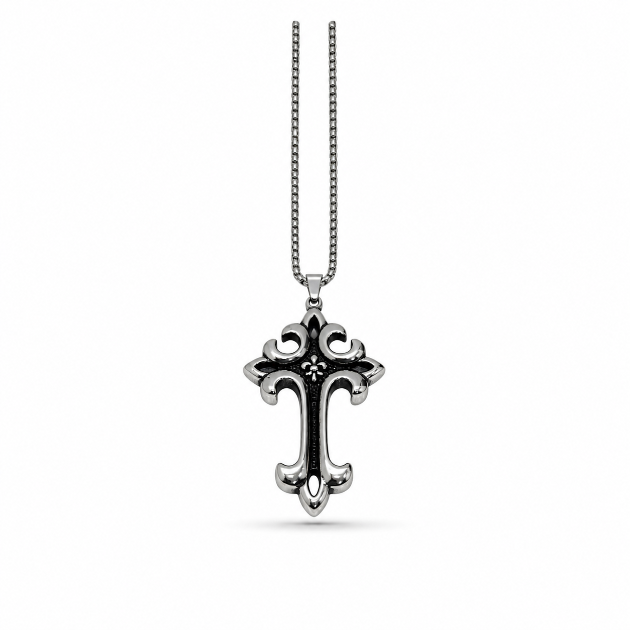 Chrome Heart Noctis Crown Cross Pendant- (CH-44)