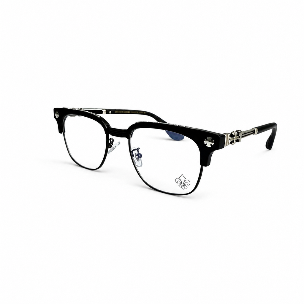 Chrome Hearts Cross Fleur-De-Lis  Glasses - Black