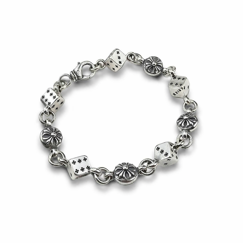 Iron Dice Crucifix Bracelet (Chrome Hearts) (ZX-864)