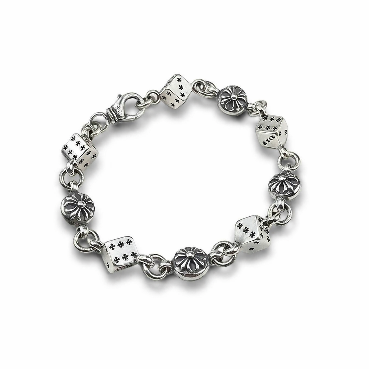Iron Dice Crucifix Bracelet (Chrome Hearts) (ZX-864)