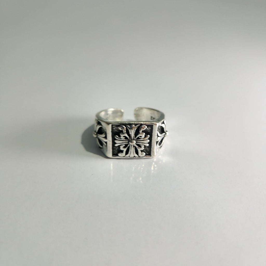 Chrome Heart Cross Panel Ring (Adjustable Ring) (Code-838)