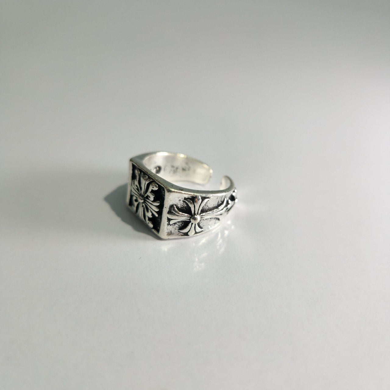 Chrome Heart Cross Panel Ring (Adjustable Ring) (Code-838)