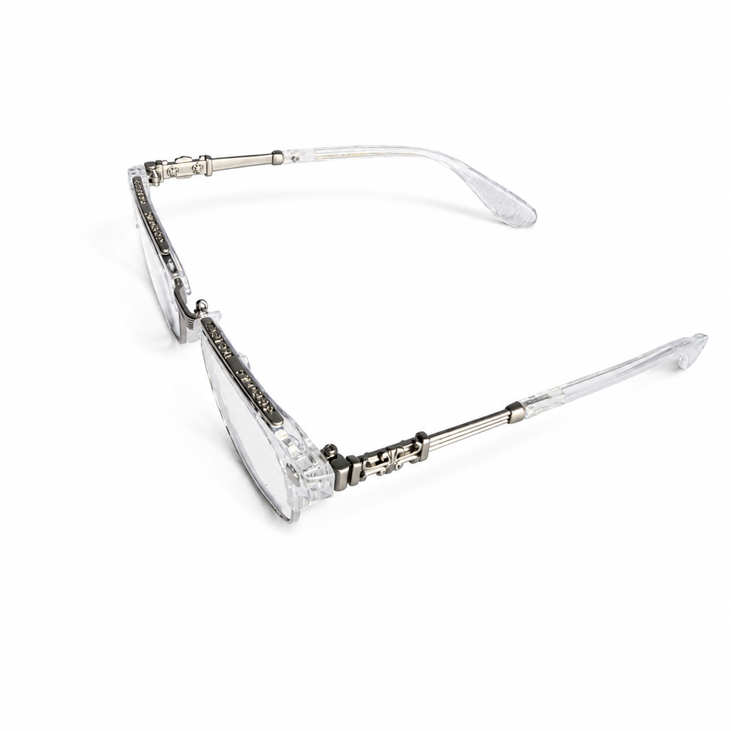 Chrome Hearts Cross Fleur-De-Lis  Glasses - Transparent/Silver