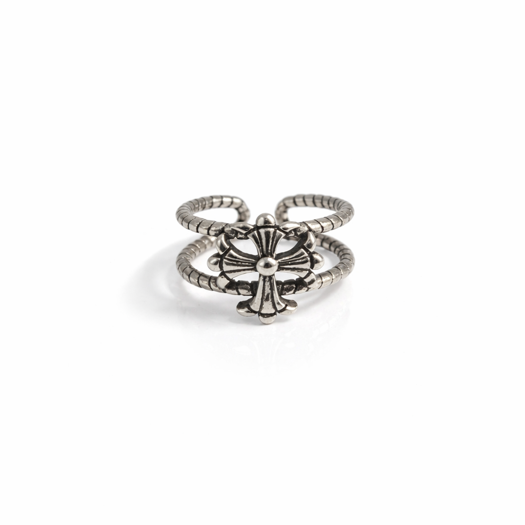 Chrome Heart Cross Wrap Ring (Adjustable Ring) (Code-837)