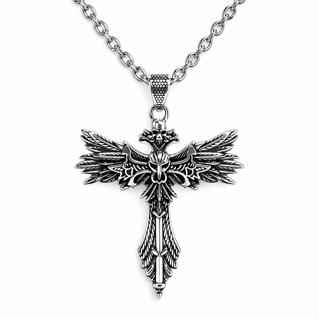 Celestial Winged Guardian Pendant (Code-ZX#763)