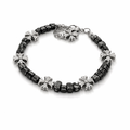 Chrome Hearts Vintage Floral Cross Bead Bracelet (ZX-847)
