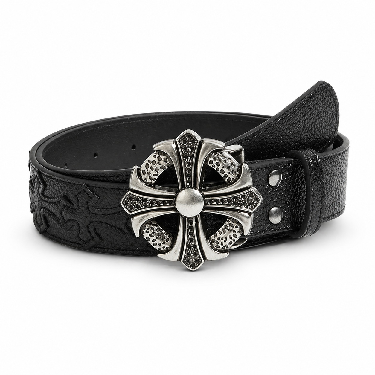 Obsidian Crown Cross Belt (Chrome Hearts) (Code-ZX#843)