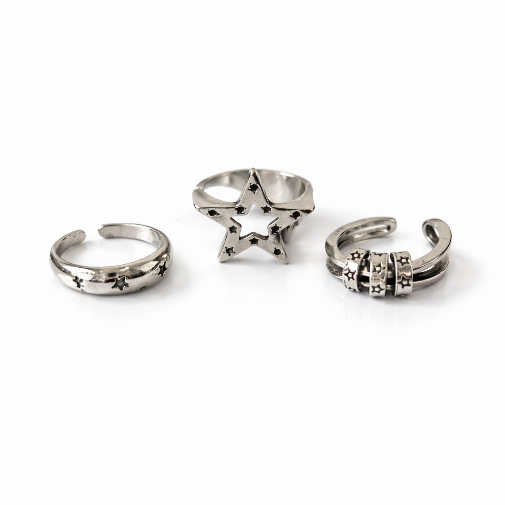 Y2K Cold Girl Rings Adjustable Rings(Code: ZX#100)