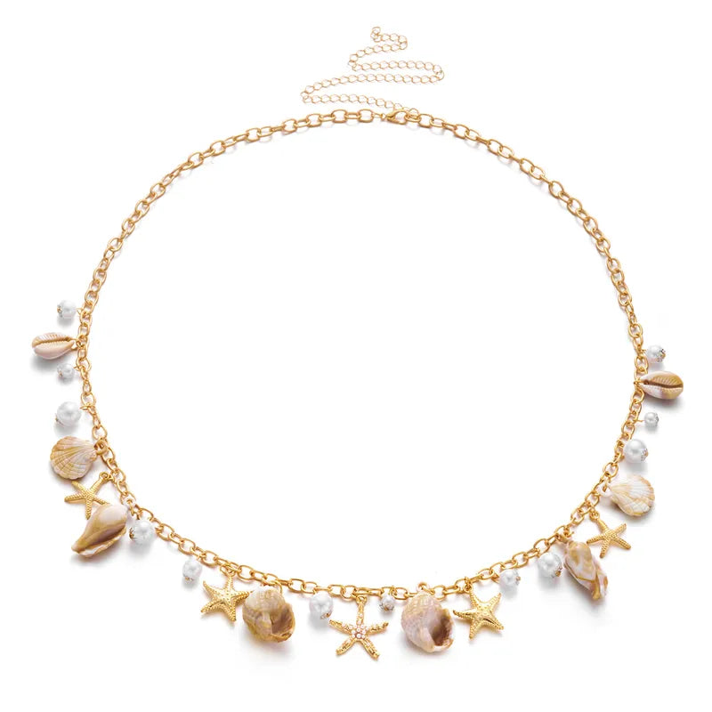 Beach Shell & Starfish Charm Waist Chain (Code: ZX#150)