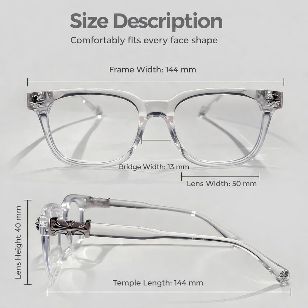 Chrome Heart  - Transparent/Silver - Premium Glasses