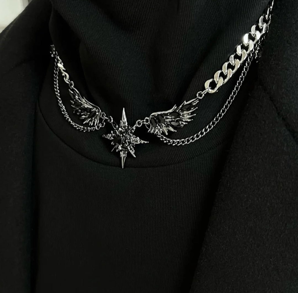 Silver Gothic Star Pendant(Code: ZX#205)
