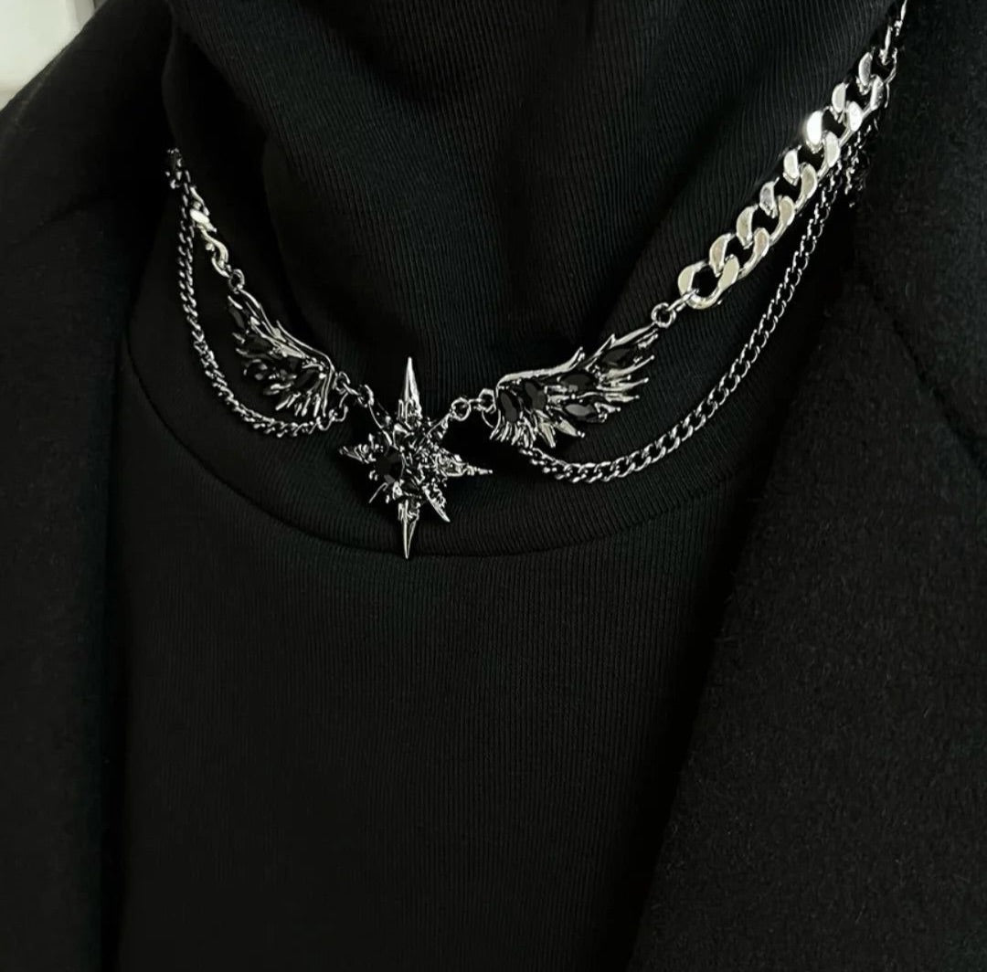 Silver Gothic Star Pendant(Code: ZX#205)