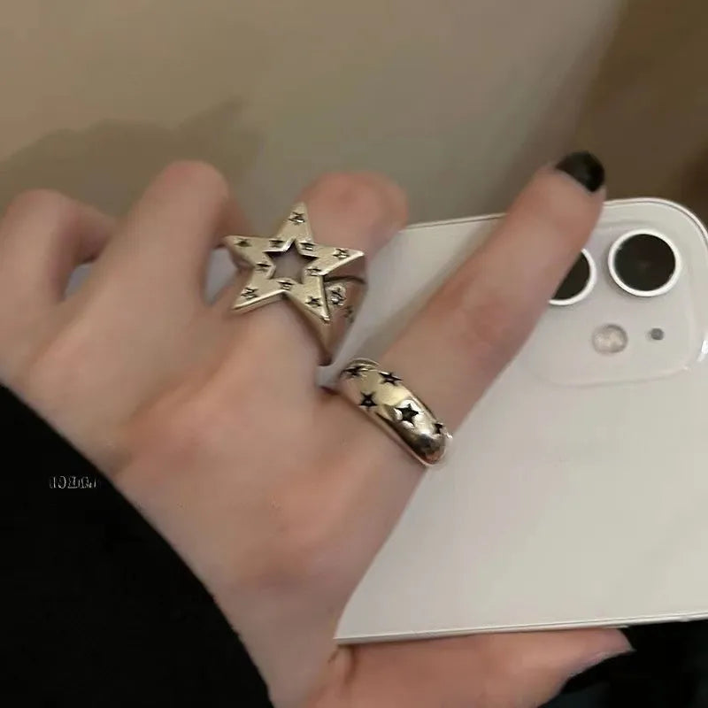 Y2K Cold Girl Rings Adjustable Rings(Code: ZX#100)
